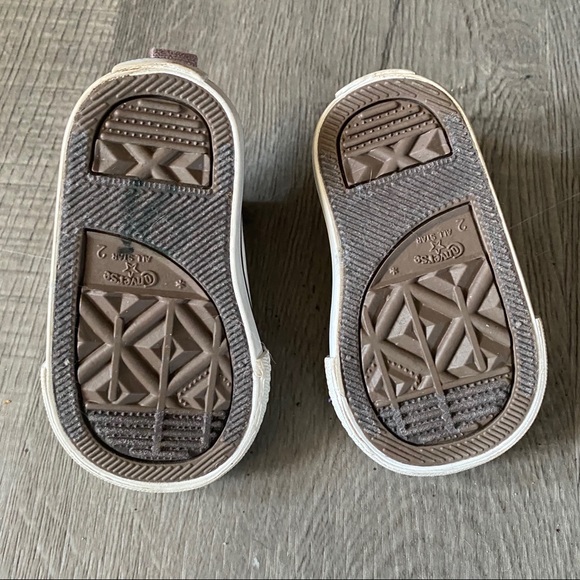 ALL STAR CONVERSE brown Velcro - Picture 4 of 6